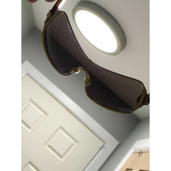 MIU MIU SUNGLASSES SMU51G 7FS-3N1 Shield Gold And Tortoise - Picture 10 of 12